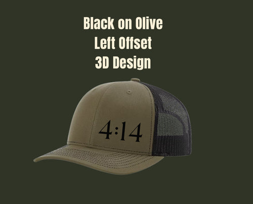 Sojos Olive Green Hat with Left Offset Black 3D Esther 4:14