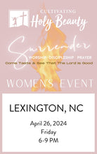 Lexington, NC "Surrender for Revival 2024" Friday Night 3hr Retreat with author Jessica Sky North of Cultivating Holy Beauty