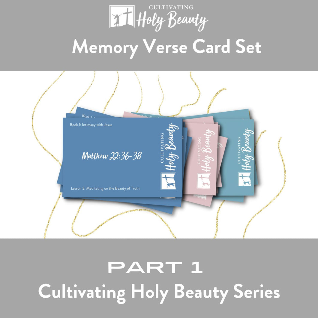 BUY THE SET AND SAVE! Cultivating Holy Beauty Memory Verse Pack for Books 1-3