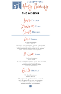 Cultivating Holy Beauty Quiet Time Journal Set for Part 1 CHB Series